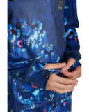 GIRLS CAPRI FUNNEL NECK - DEEP BLUE FLOWERVERSE