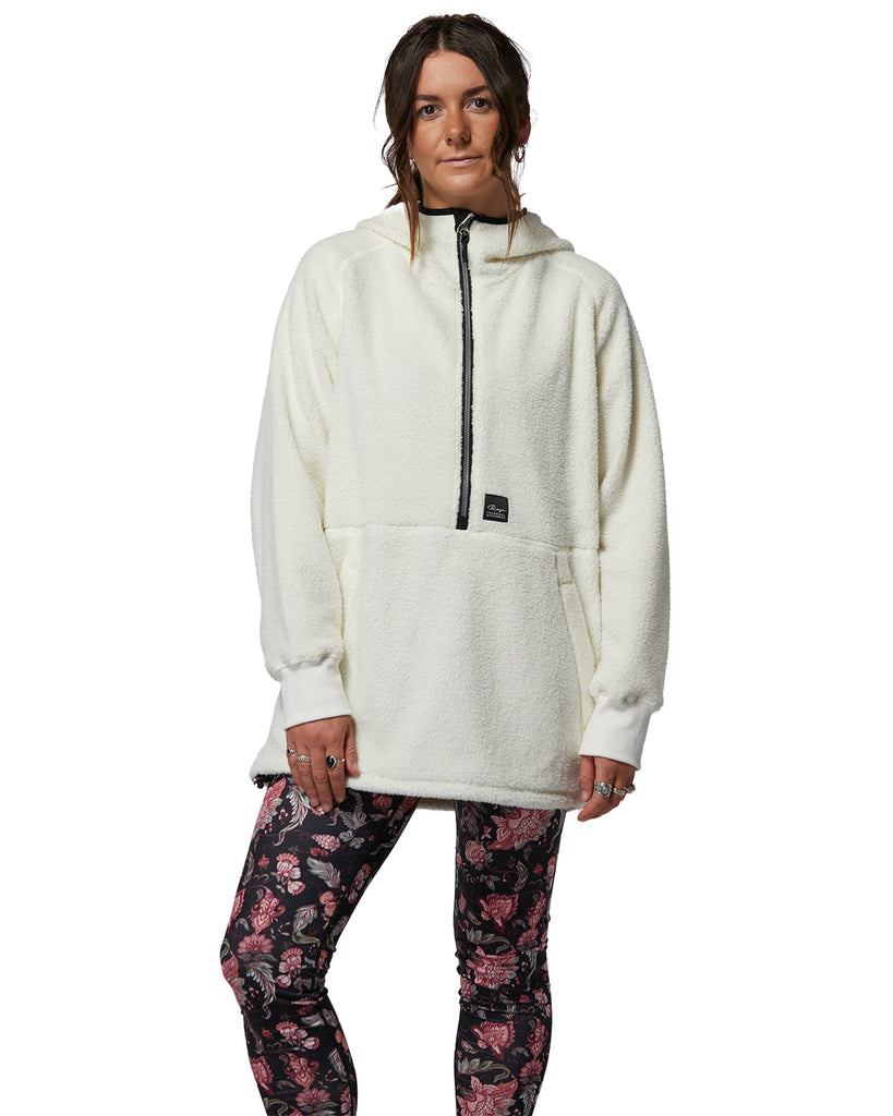 SHELBY SHERPA HOODIE-SNOW WHITE